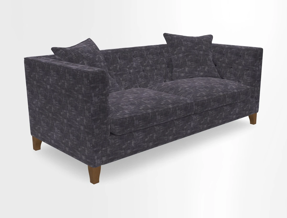 Haresfield 3 seater sofa in Whernside Spring Grass and Stockport Stripe Hunter 