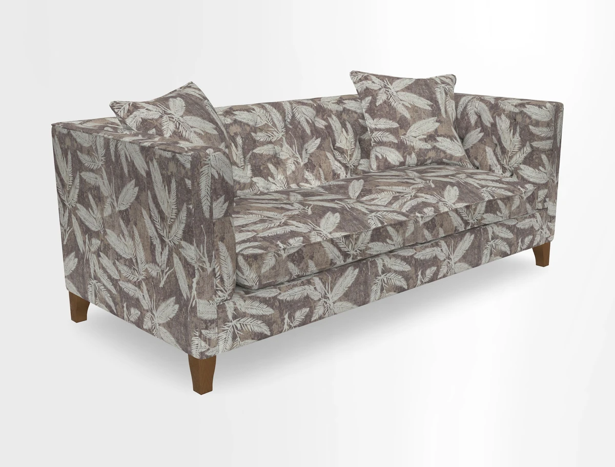 Haresfield 3 seater sofa in Whernside Spring Grass and Stockport Stripe Hunter 