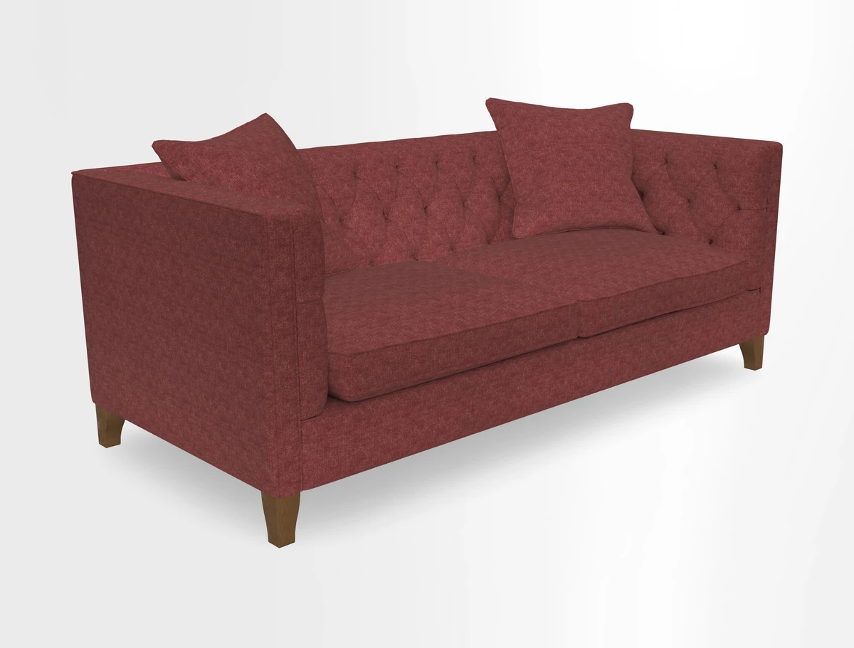 Haresfield 3 seater sofa in Whernside Spring Grass and Stockport Stripe Hunter 