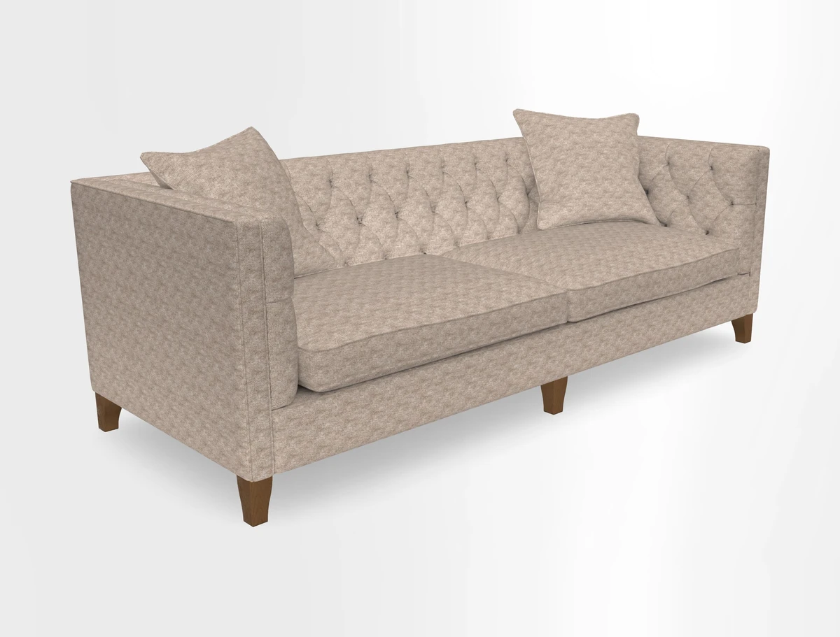 Haresfield 3 seater sofa in Whernside Spring Grass and Stockport Stripe Hunter 