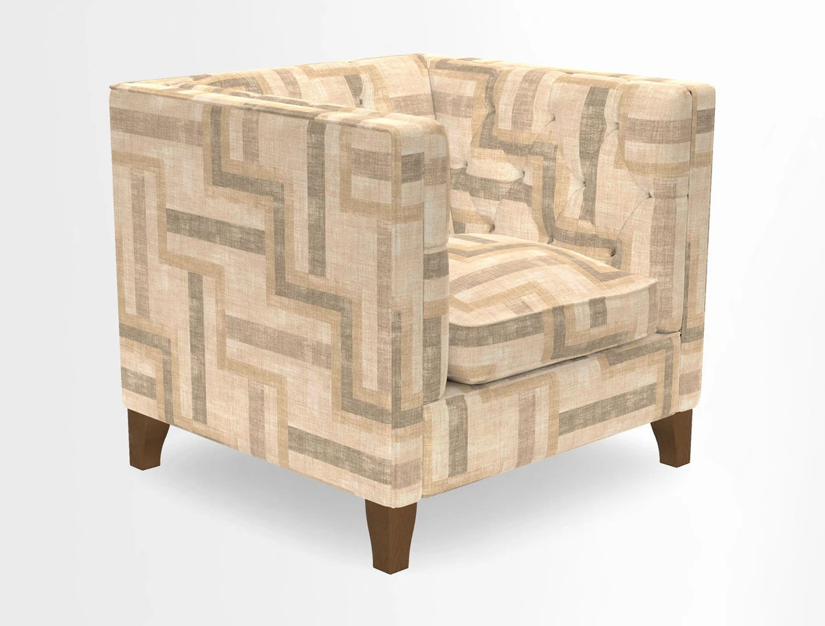 Haresfield Chair in Two Tone Plain Biscuit