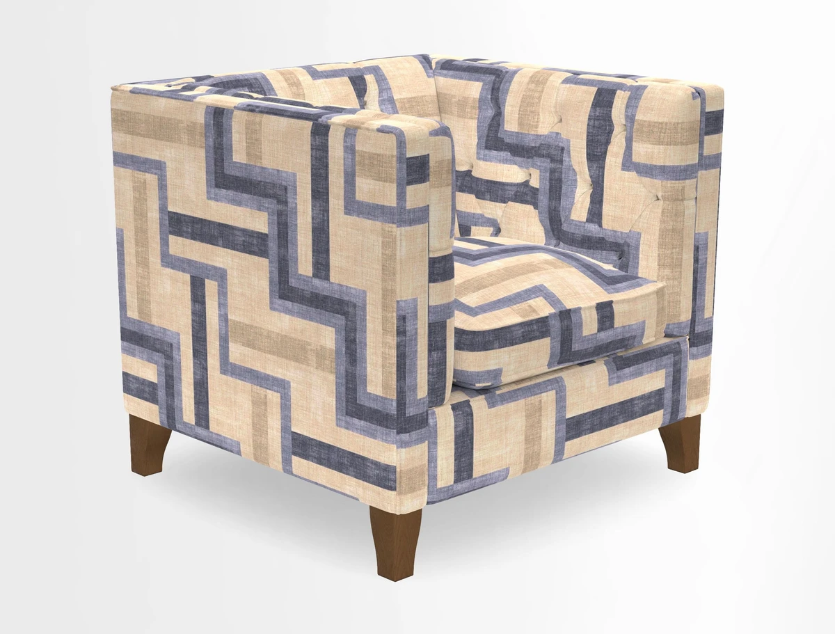 Haresfield Chair in Two Tone Plain Biscuit