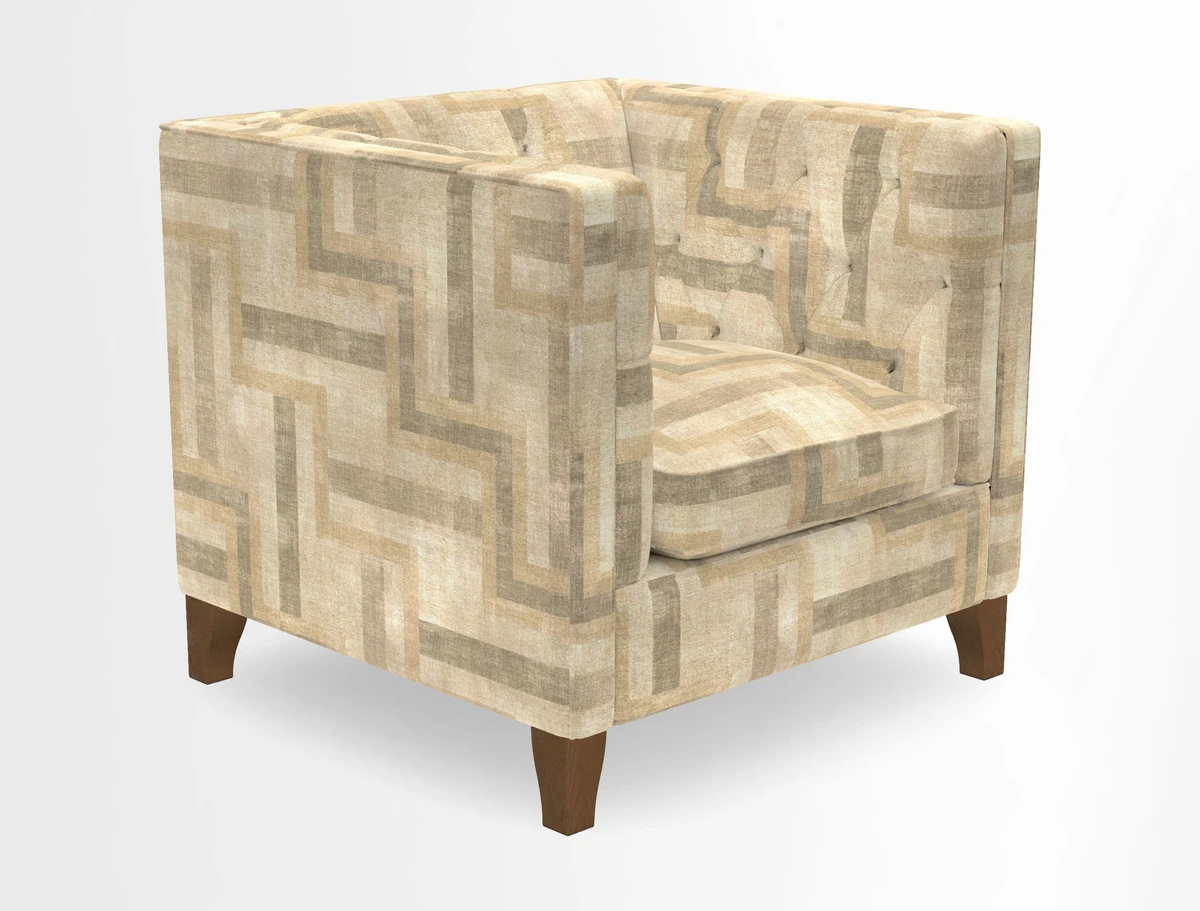 Haresfield Chair in Two Tone Plain Biscuit