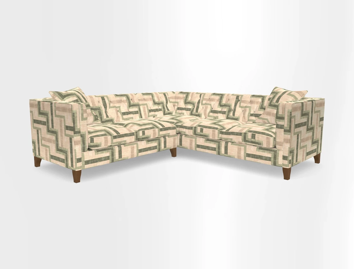 Haresfield Corner Sofa in Two Tone Plain Biscuit