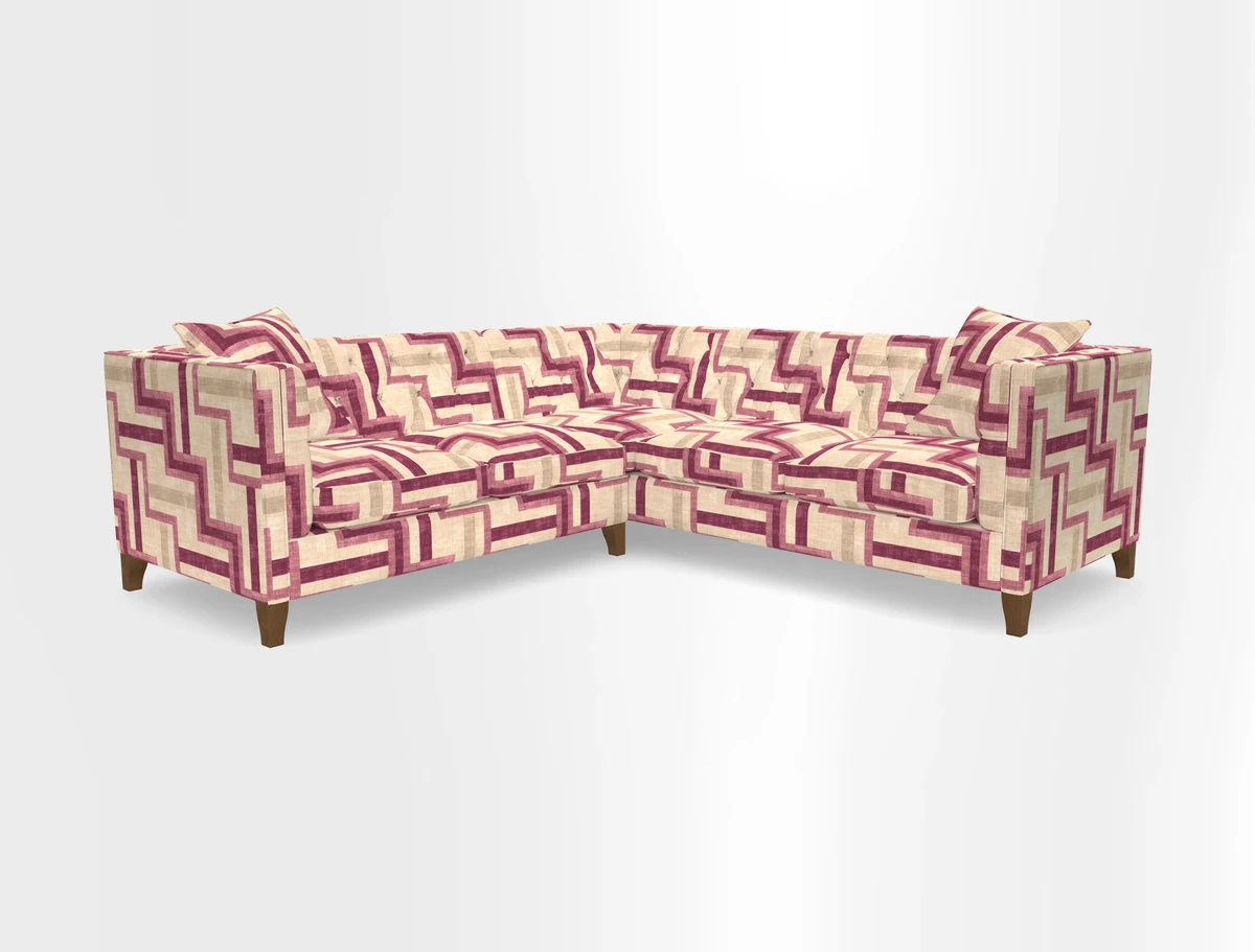 Haresfield Corner Sofa in Two Tone Plain Biscuit