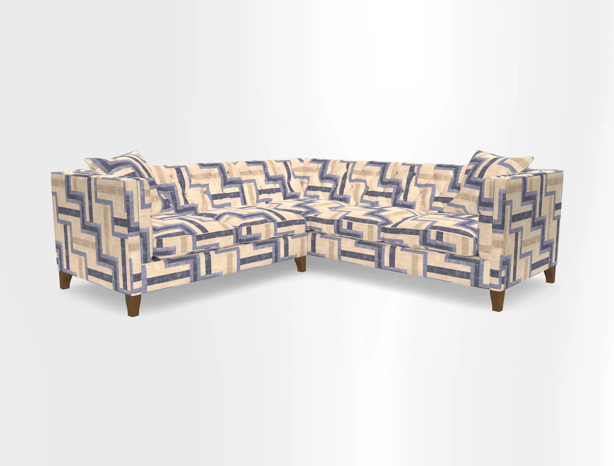 Haresfield Corner Sofa in Two Tone Plain Biscuit