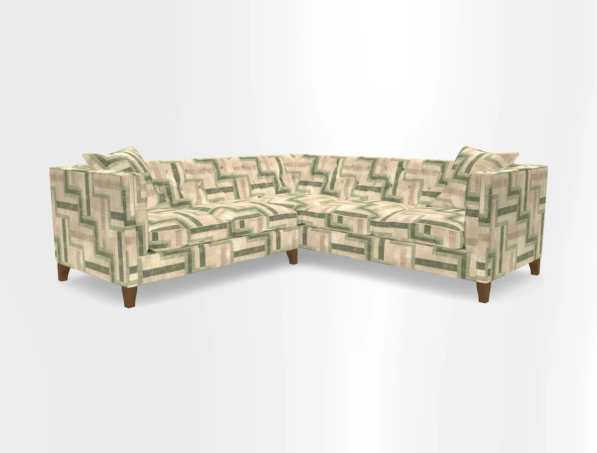 Haresfield Corner Sofa in Two Tone Plain Biscuit