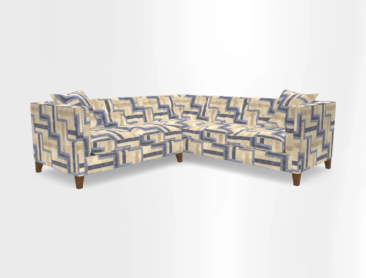 Haresfield Corner Sofa in Two Tone Plain Biscuit