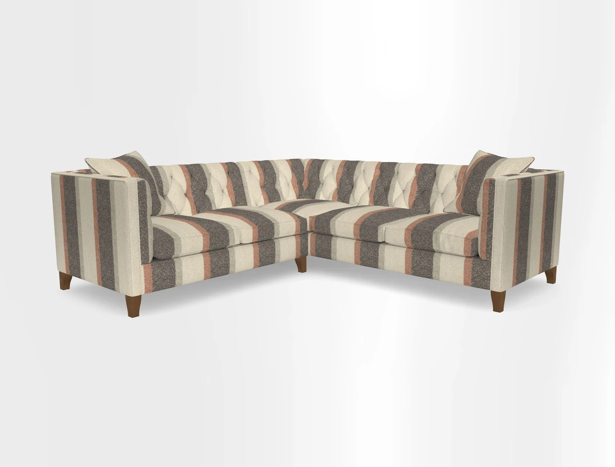 Haresfield Corner Sofa in Two Tone Plain Biscuit