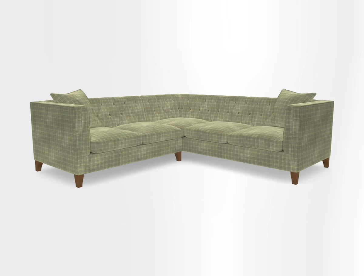 Haresfield Corner Sofa in Two Tone Plain Biscuit