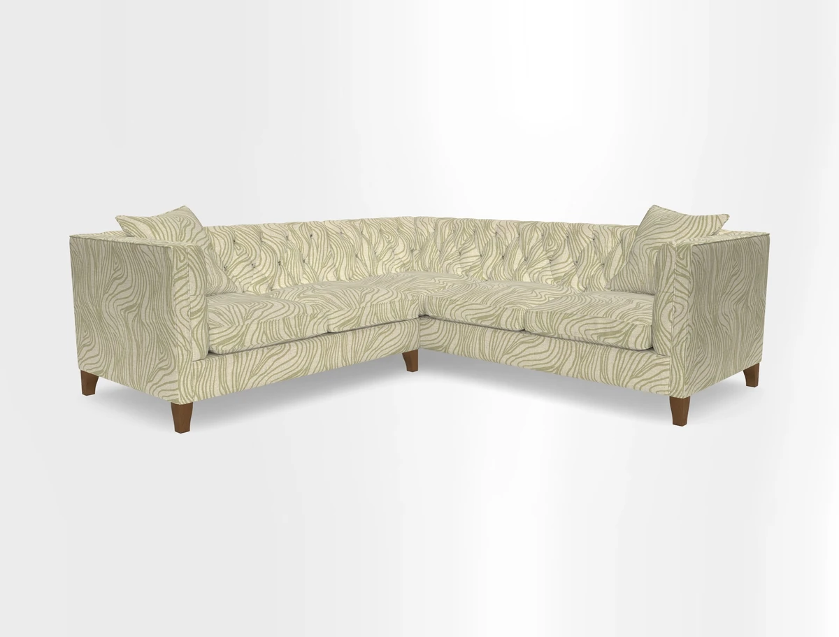 Haresfield Corner Sofa in Two Tone Plain Biscuit