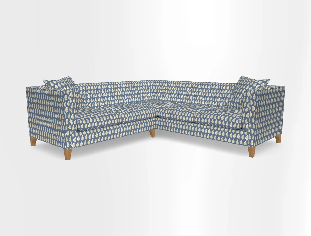 Haresfield Corner Sofa in Two Tone Plain Biscuit