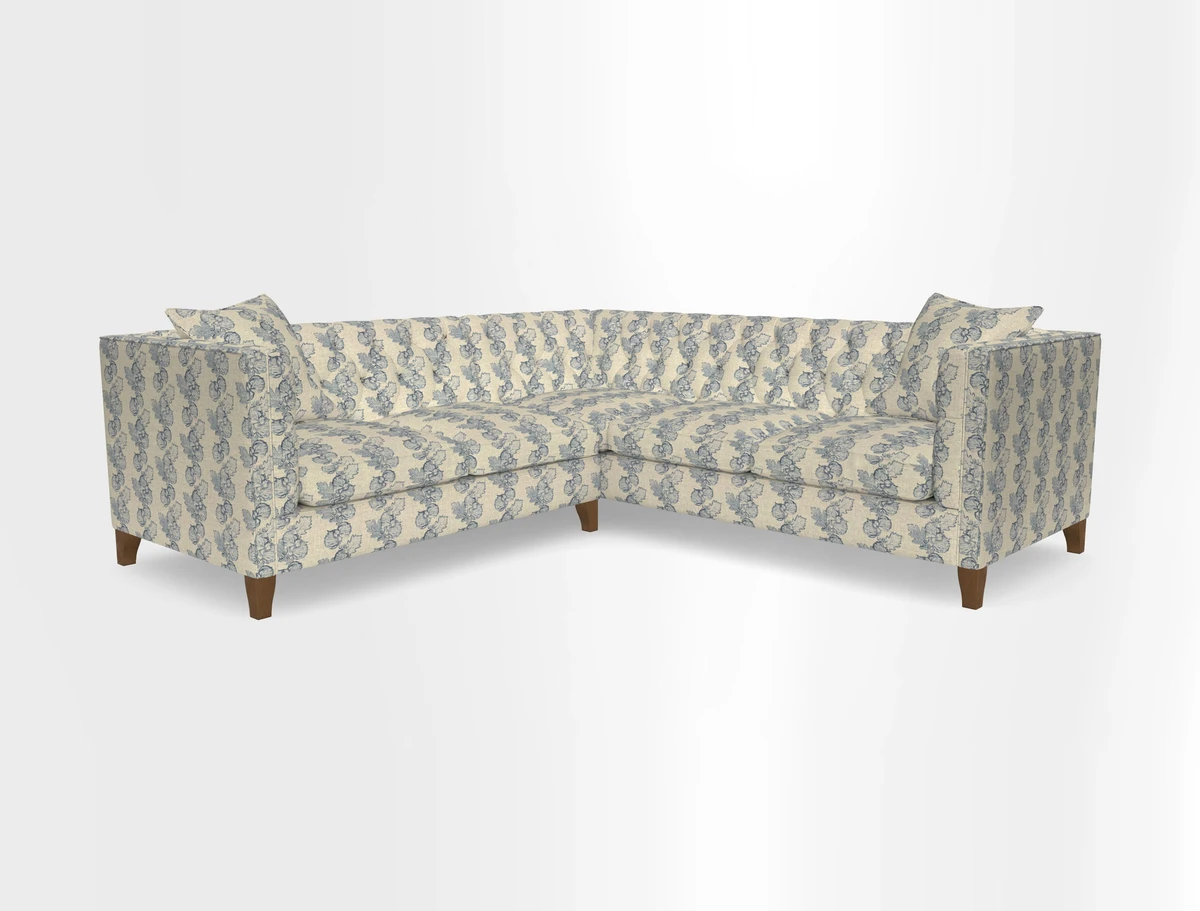 Haresfield Corner Sofa in Two Tone Plain Biscuit