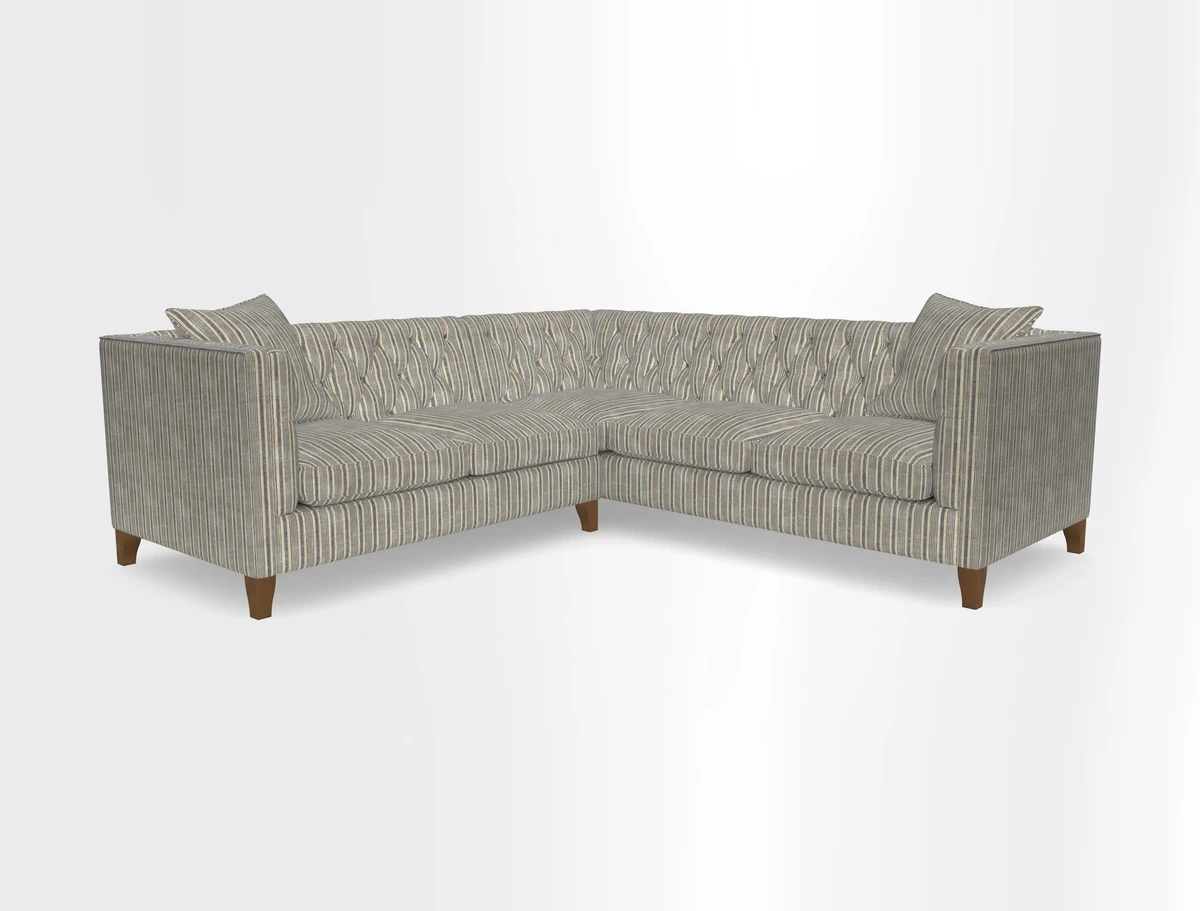 Haresfield Corner Sofa in Two Tone Plain Biscuit