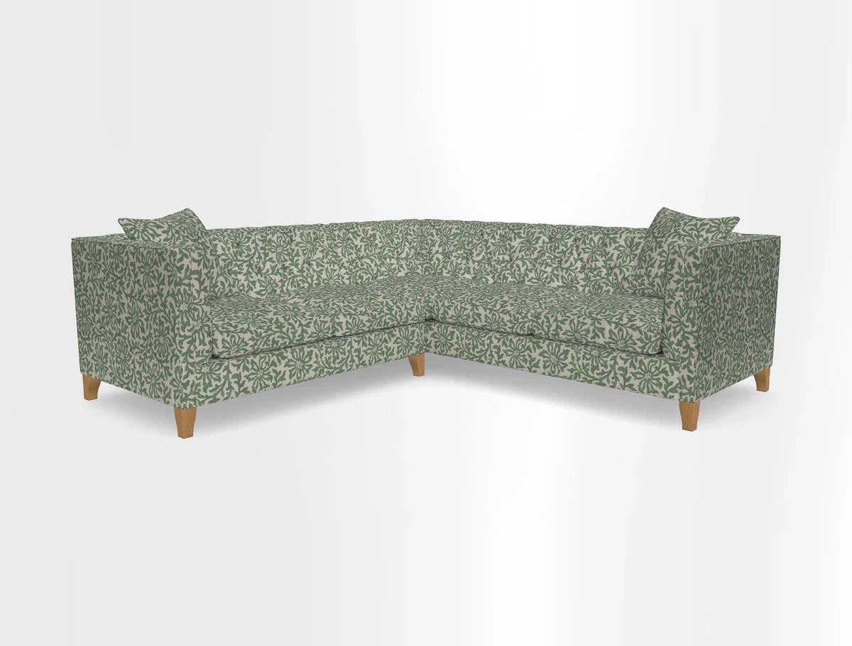Haresfield Corner Sofa in Two Tone Plain Biscuit