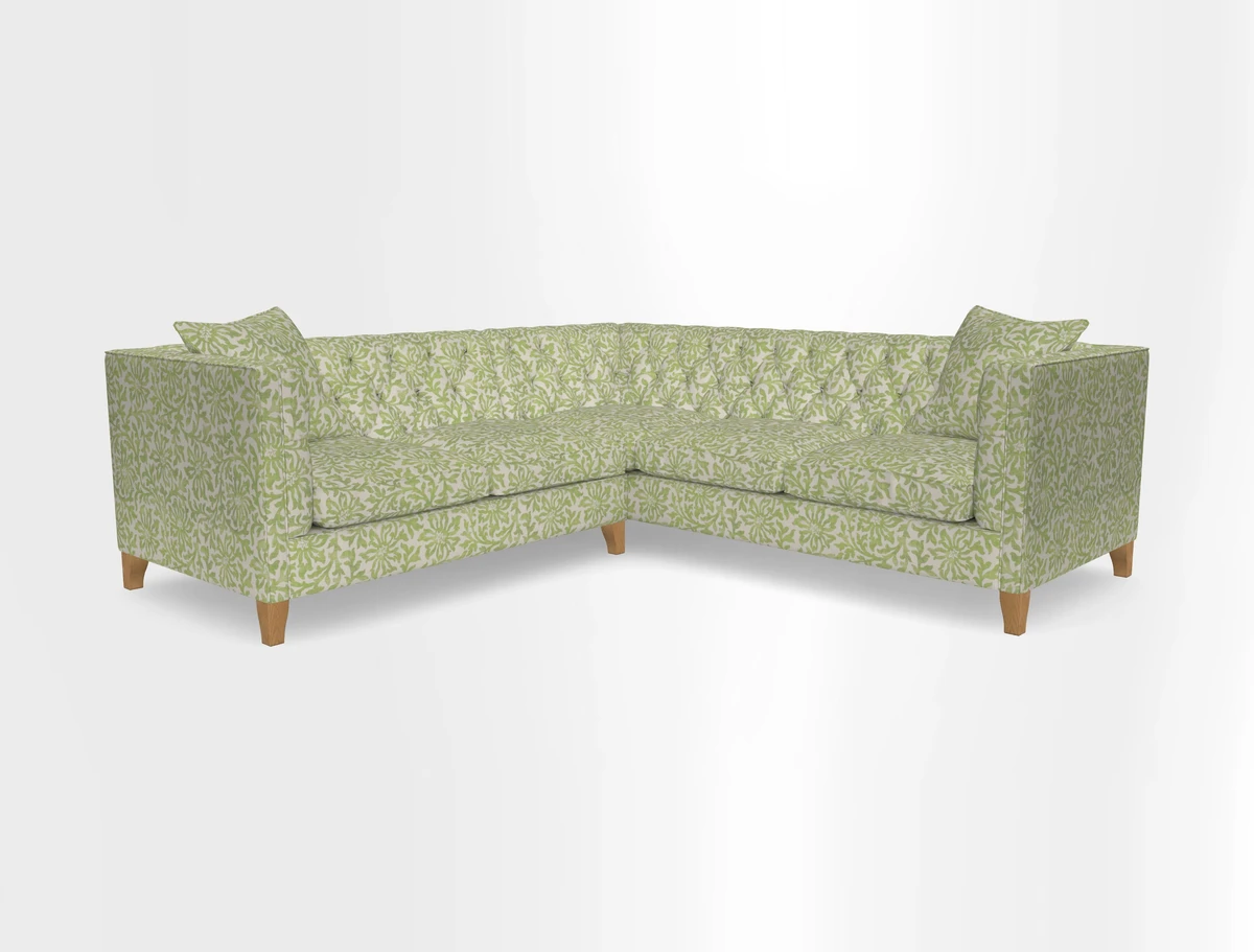 Haresfield Corner Sofa in Two Tone Plain Biscuit