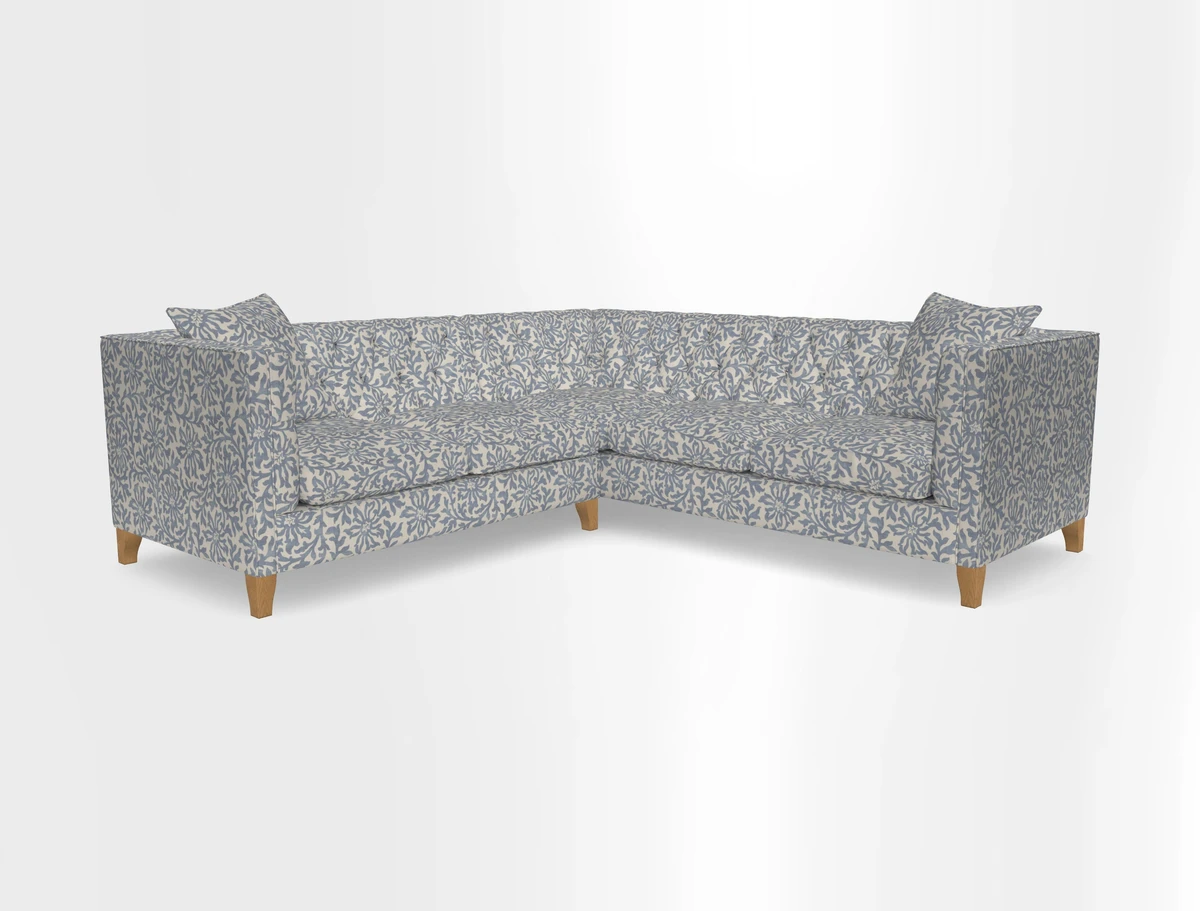 Haresfield Corner Sofa in Two Tone Plain Biscuit