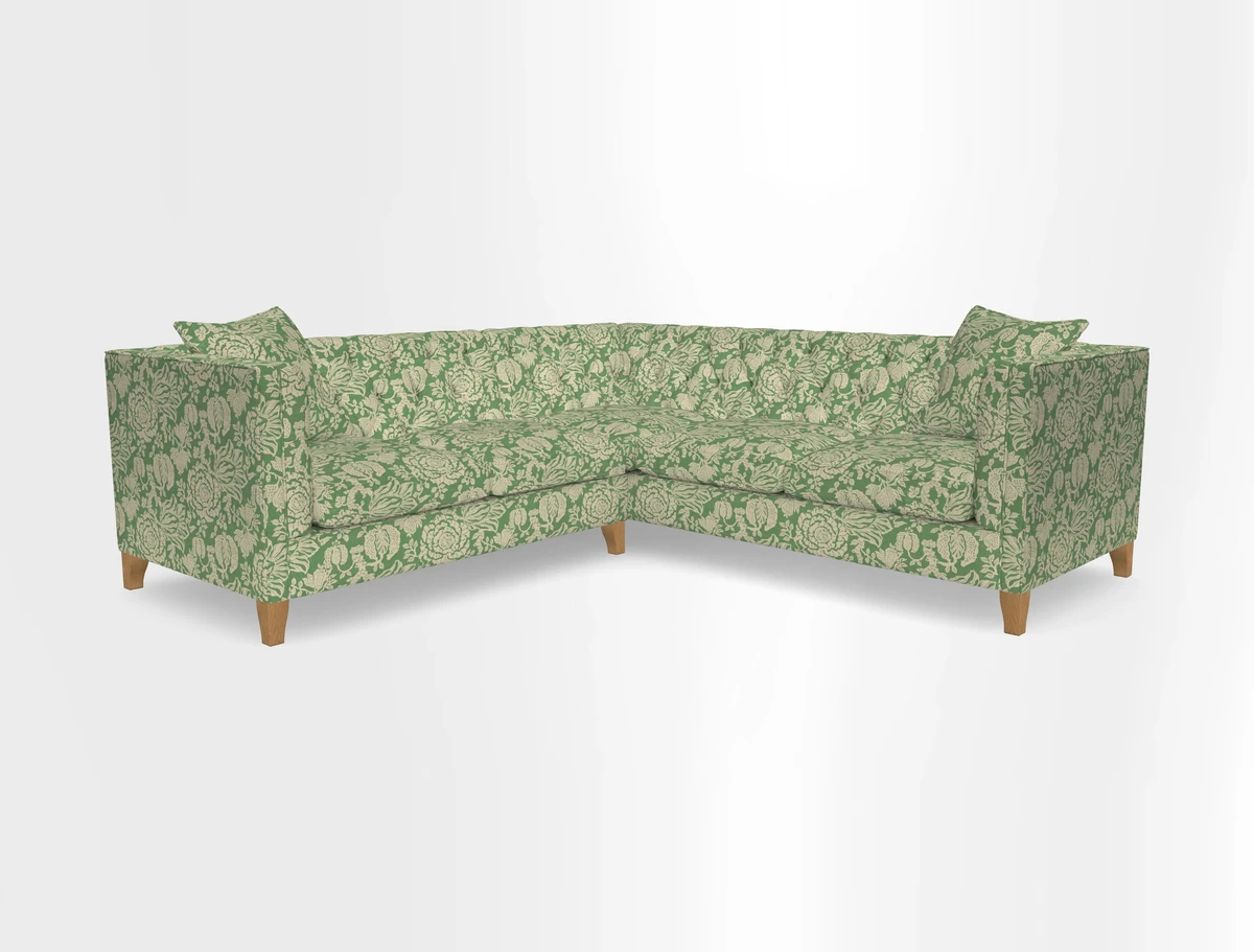 Haresfield Corner Sofa in Two Tone Plain Biscuit