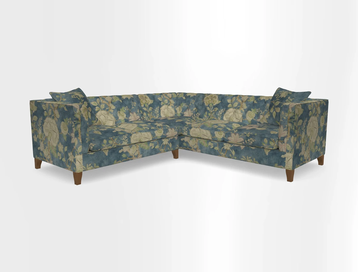 Haresfield Corner Sofa in Two Tone Plain Biscuit