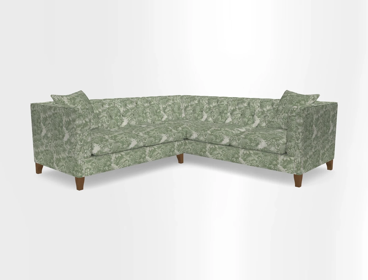 Haresfield Corner Sofa in Two Tone Plain Biscuit