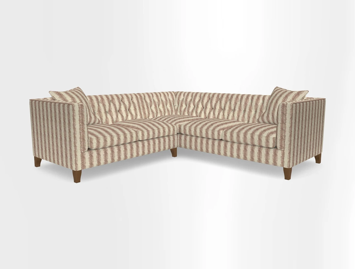 Haresfield Corner Sofa in Two Tone Plain Biscuit