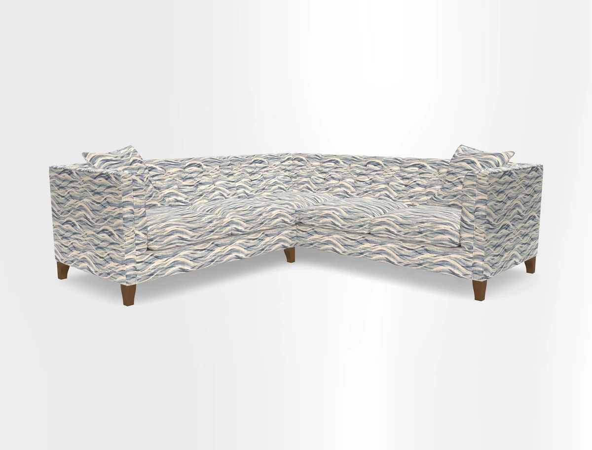 Haresfield Corner Sofa in Two Tone Plain Biscuit
