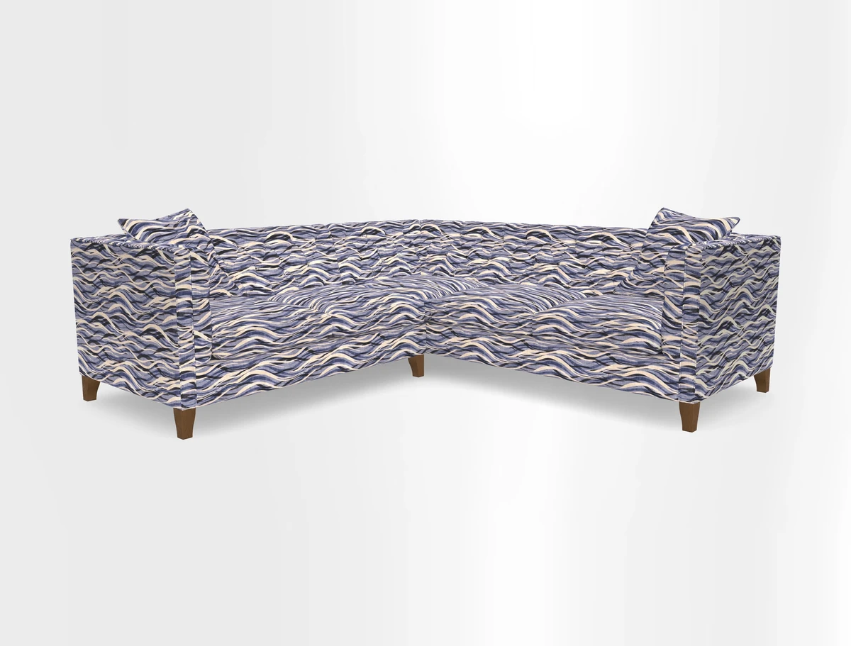 Haresfield Corner Sofa in Two Tone Plain Biscuit