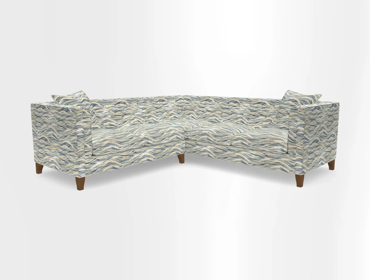 Haresfield Corner Sofa in Two Tone Plain Biscuit