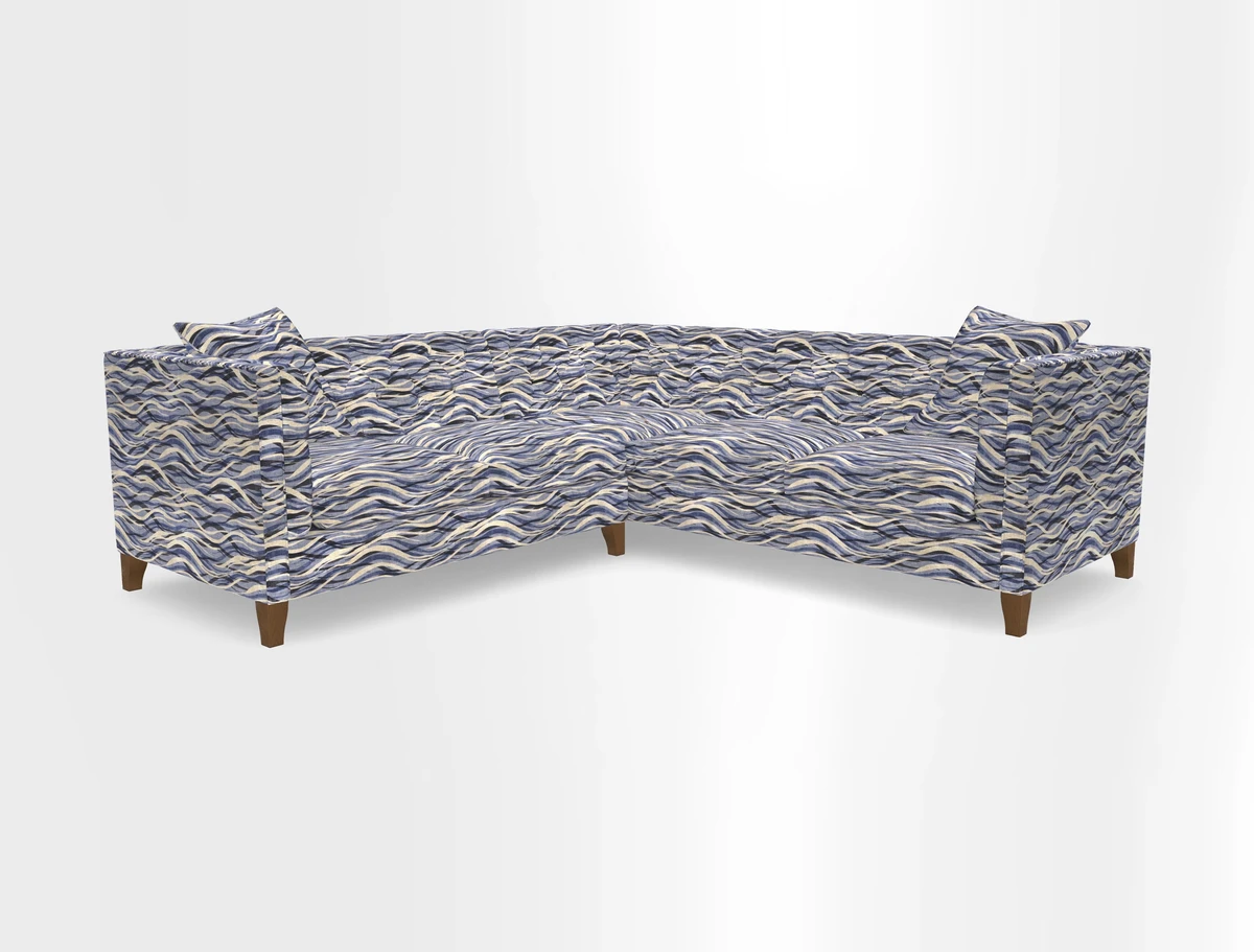 Haresfield Corner Sofa in Two Tone Plain Biscuit
