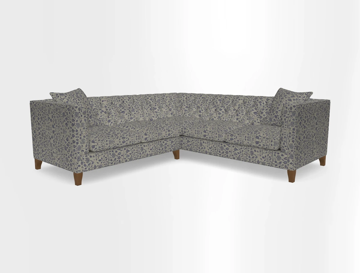 Haresfield Corner Sofa in Two Tone Plain Biscuit
