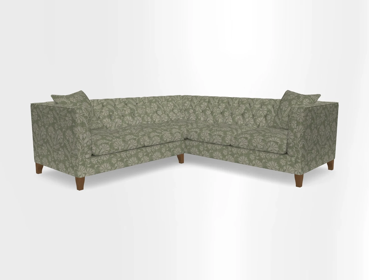 Haresfield Corner Sofa in Two Tone Plain Biscuit