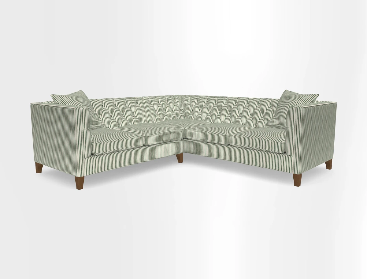 Haresfield Corner Sofa in Two Tone Plain Biscuit