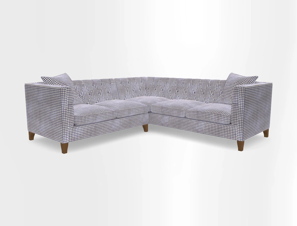 Haresfield Corner Sofa in Two Tone Plain Biscuit