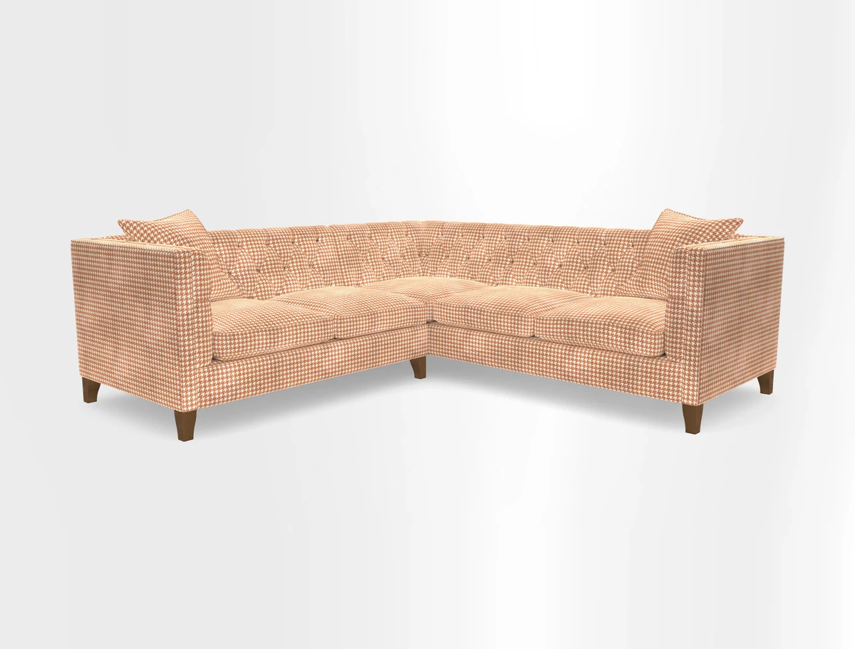 Haresfield Corner Sofa in Two Tone Plain Biscuit