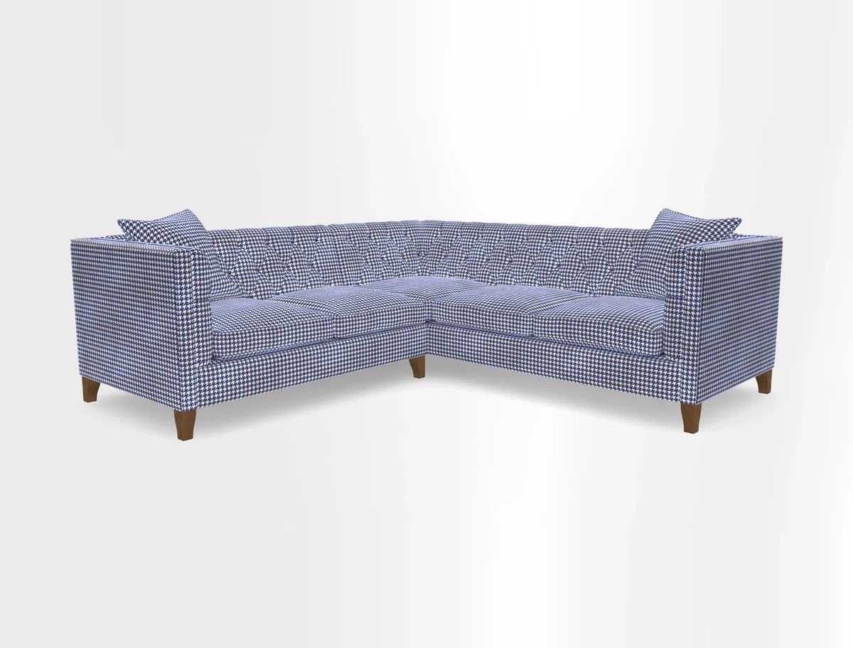Haresfield Corner Sofa in Two Tone Plain Biscuit
