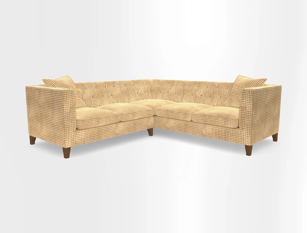 Haresfield Corner Sofa in Two Tone Plain Biscuit