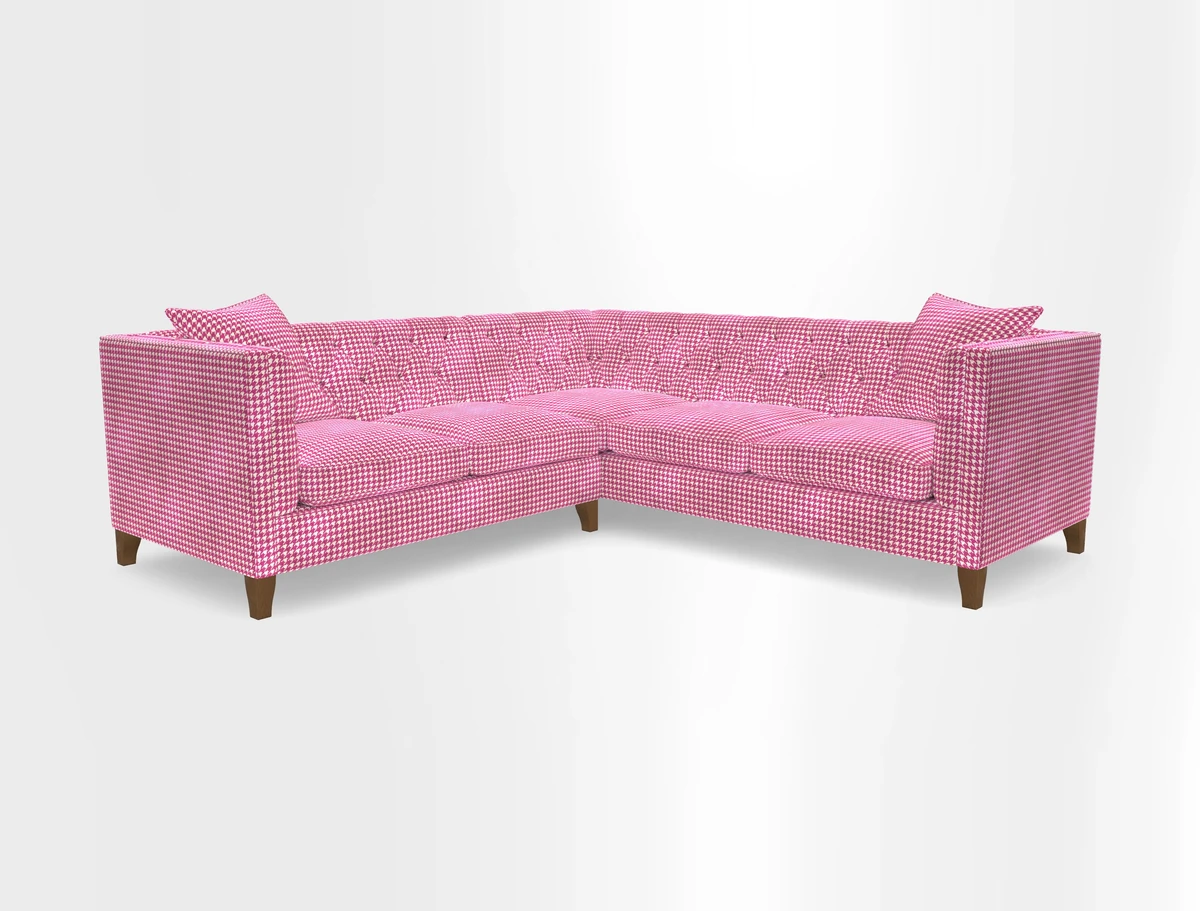 Haresfield Corner Sofa in Two Tone Plain Biscuit