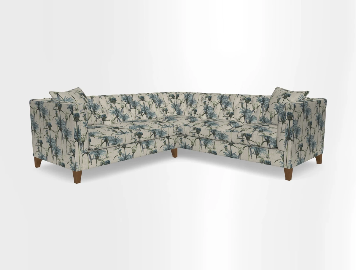 Haresfield Corner Sofa in Two Tone Plain Biscuit