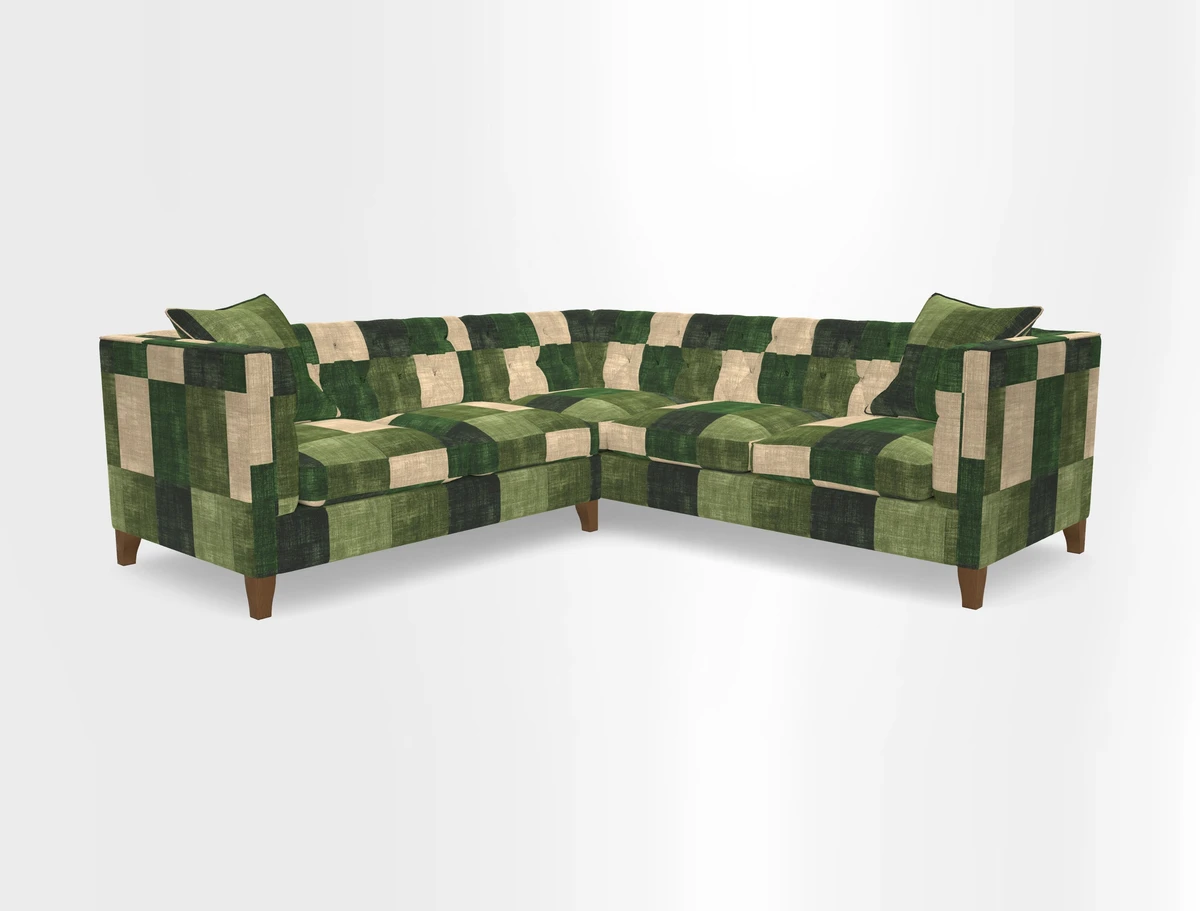 Haresfield Corner Sofa in Two Tone Plain Biscuit