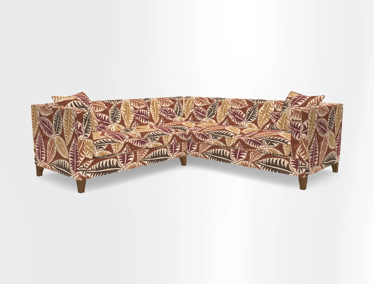 Haresfield Corner Sofa in Two Tone Plain Biscuit