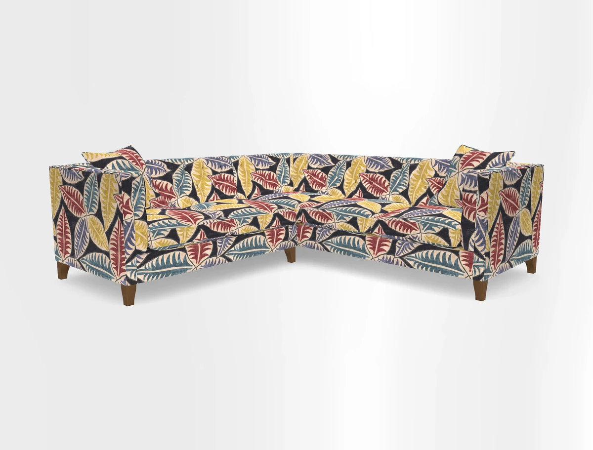 Haresfield Corner Sofa in Two Tone Plain Biscuit