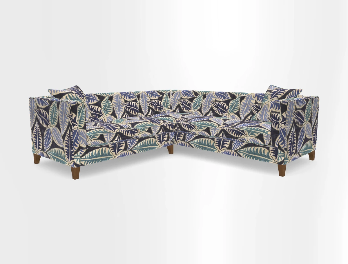 Haresfield Corner Sofa in Two Tone Plain Biscuit