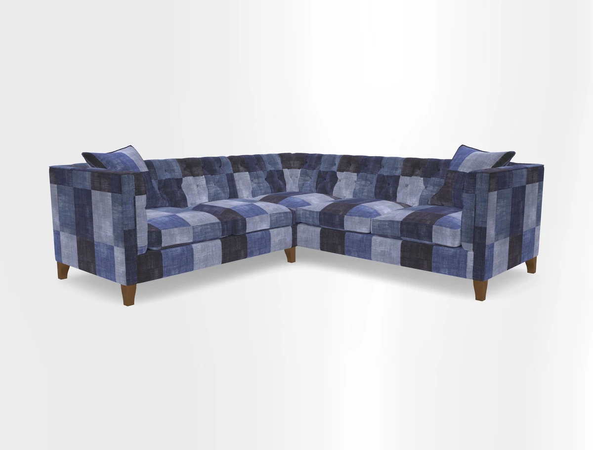 Haresfield Corner Sofa in Two Tone Plain Biscuit