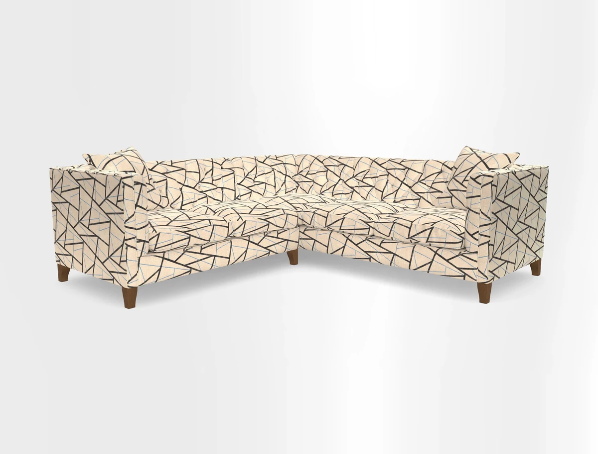Haresfield Corner Sofa in Two Tone Plain Biscuit