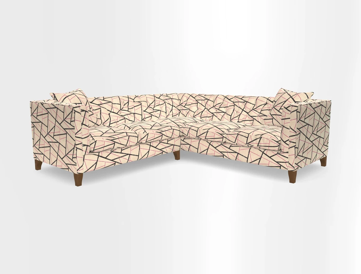 Haresfield Corner Sofa in Two Tone Plain Biscuit