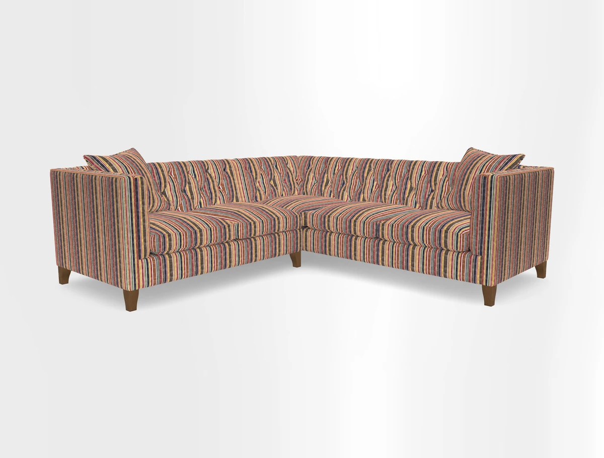 Haresfield Corner Sofa in Two Tone Plain Biscuit