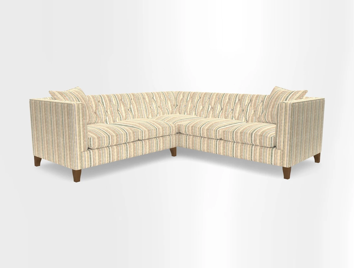 Haresfield Corner Sofa in Two Tone Plain Biscuit