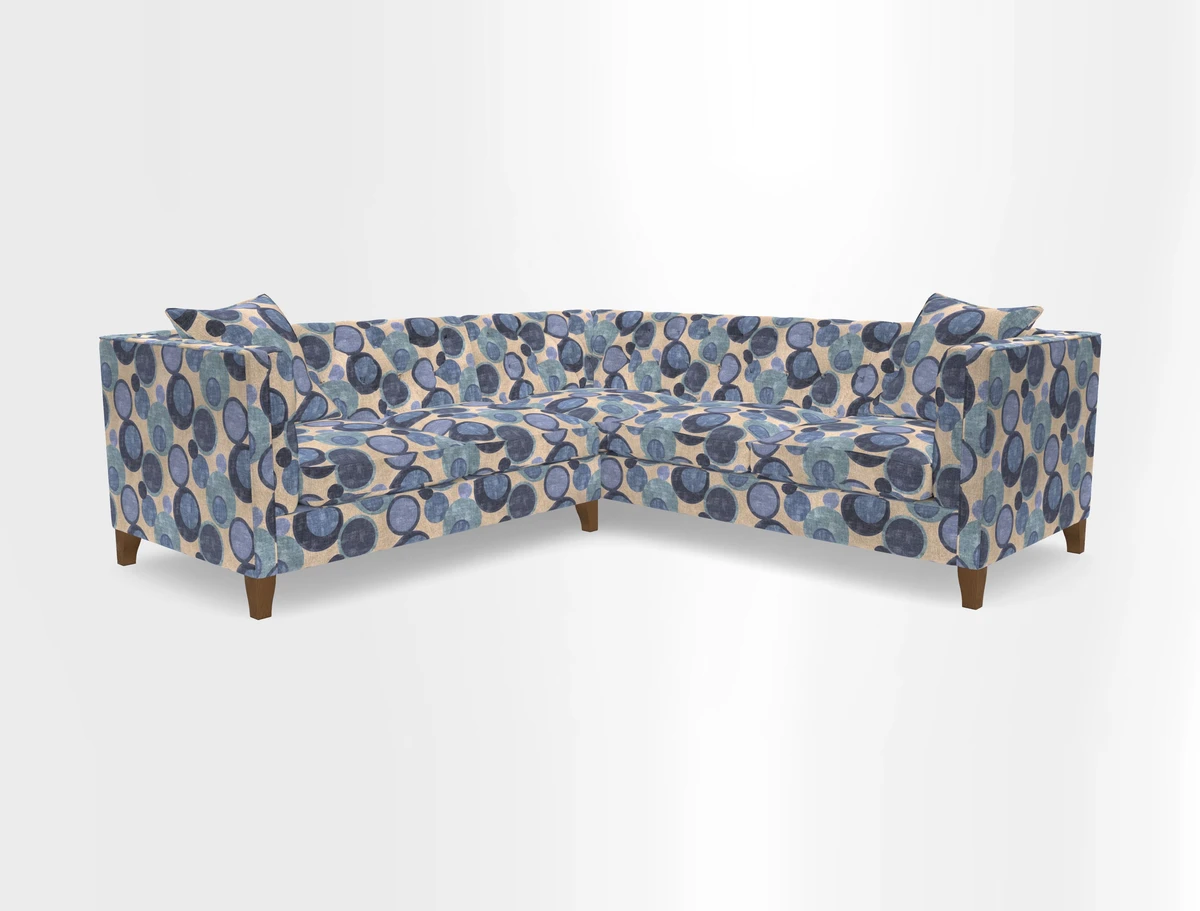Haresfield Corner Sofa in Two Tone Plain Biscuit