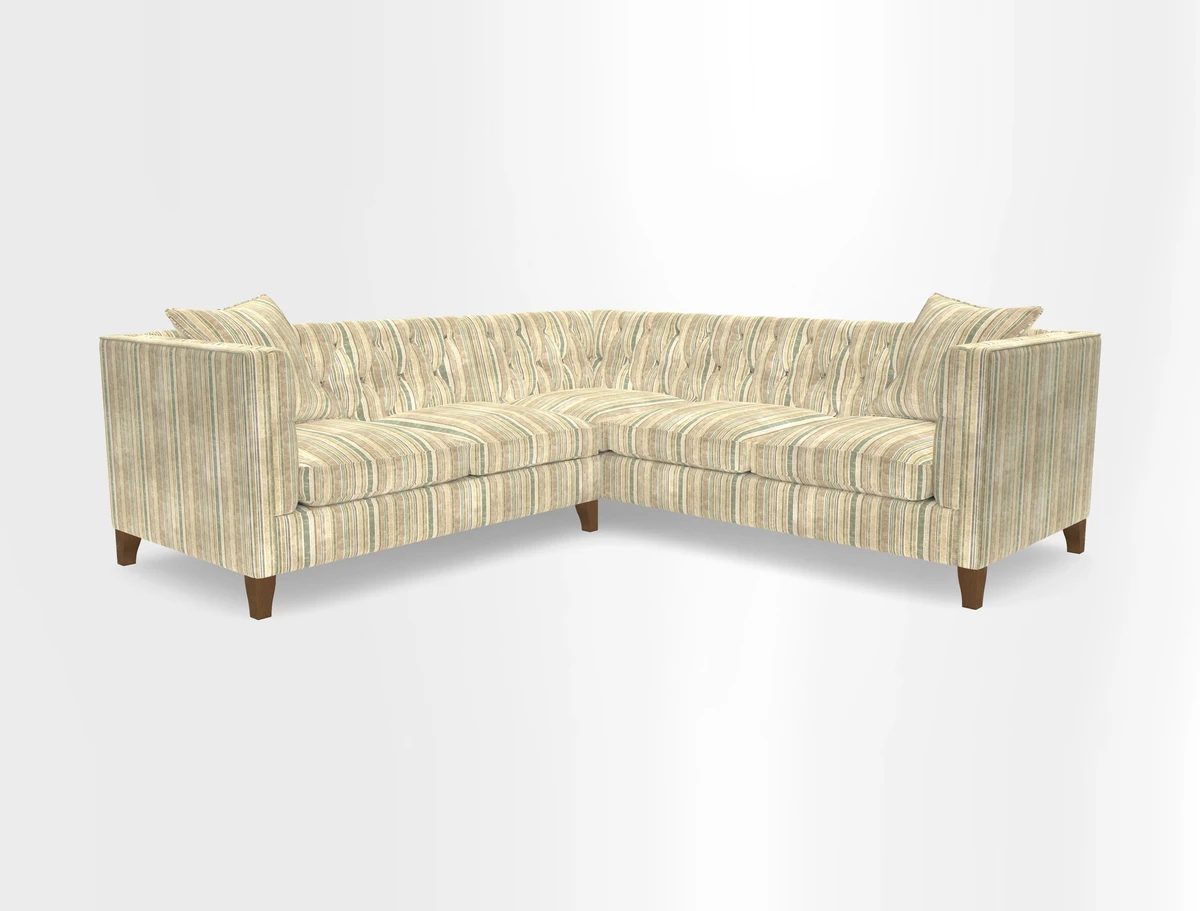 Haresfield Corner Sofa in Two Tone Plain Biscuit