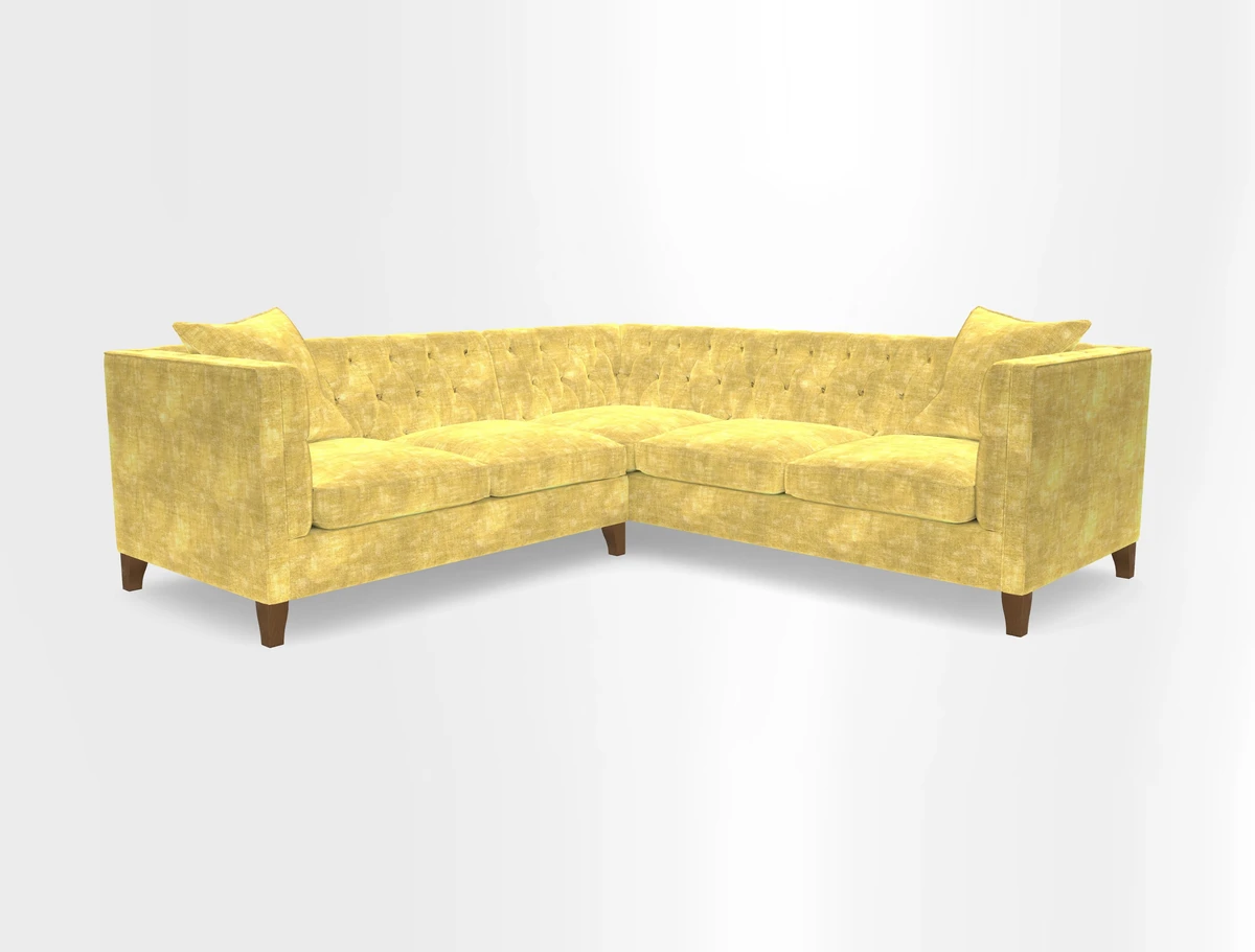 Haresfield Corner Sofa in Two Tone Plain Biscuit